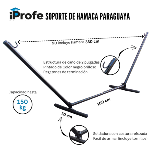 Descripción y características del soporte de hamaca paraguaya
